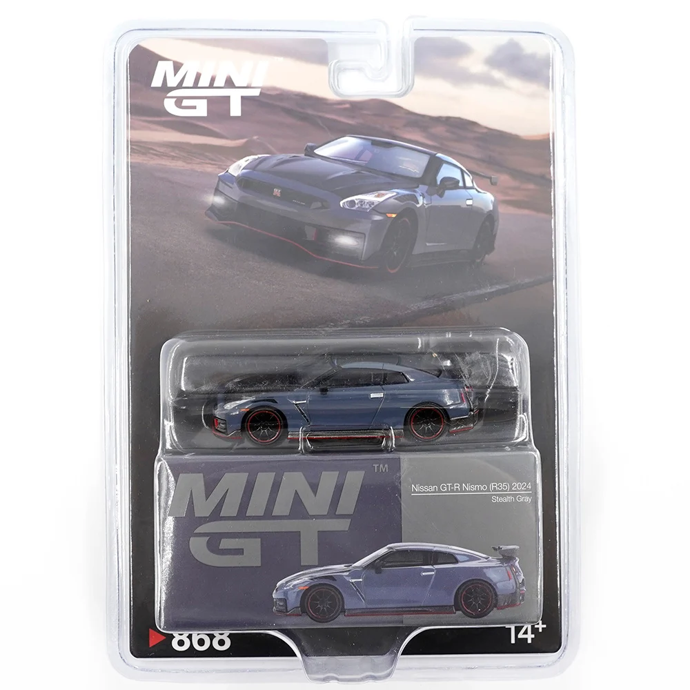 Mini GT 1/64 Nissan GT-R Nismo 2024 NISMO Stealth Gray - Blister Paket MGT00868-BL - Thumbnail
