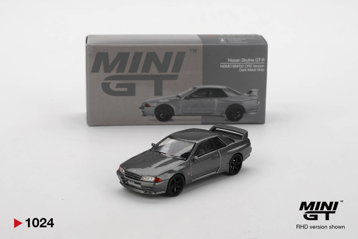 Mini GT 1/64 Nissan Skyline GT-R (NISMO BNR32 CRS Version) Dark Metal Gray MGT01024