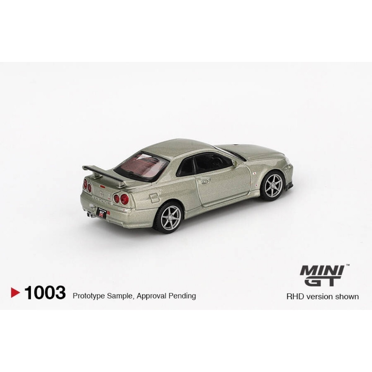 Mini GT 1/64 Nissan Skyline GT-R (R34) V-Spec II Nür Millenium Jade - Blister Paket MGT01003-BL - Thumbnail