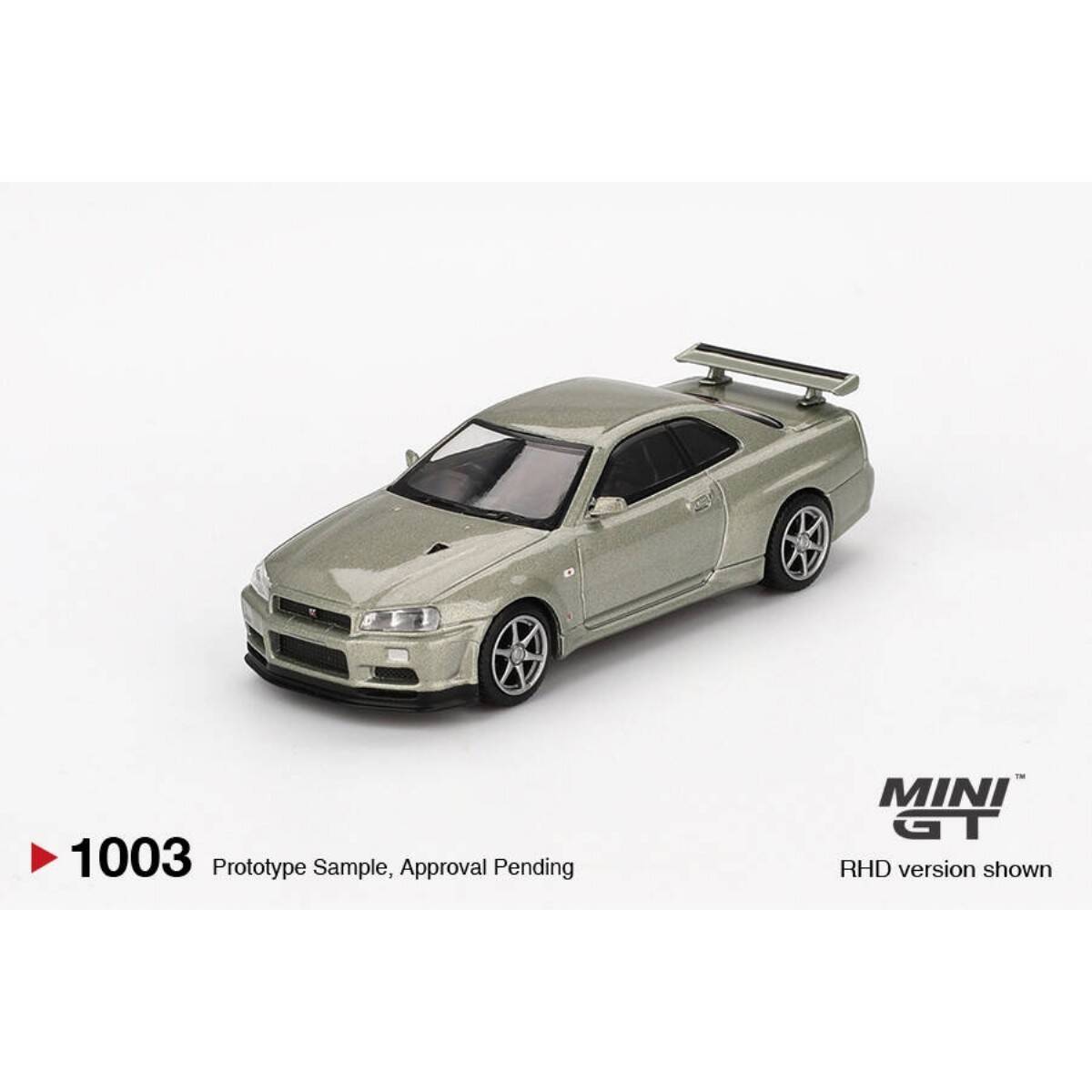 Mini GT 1/64 Nissan Skyline GT-R (R34) V-Spec II Nür Millenium Jade - Blister Paket MGT01003-BL