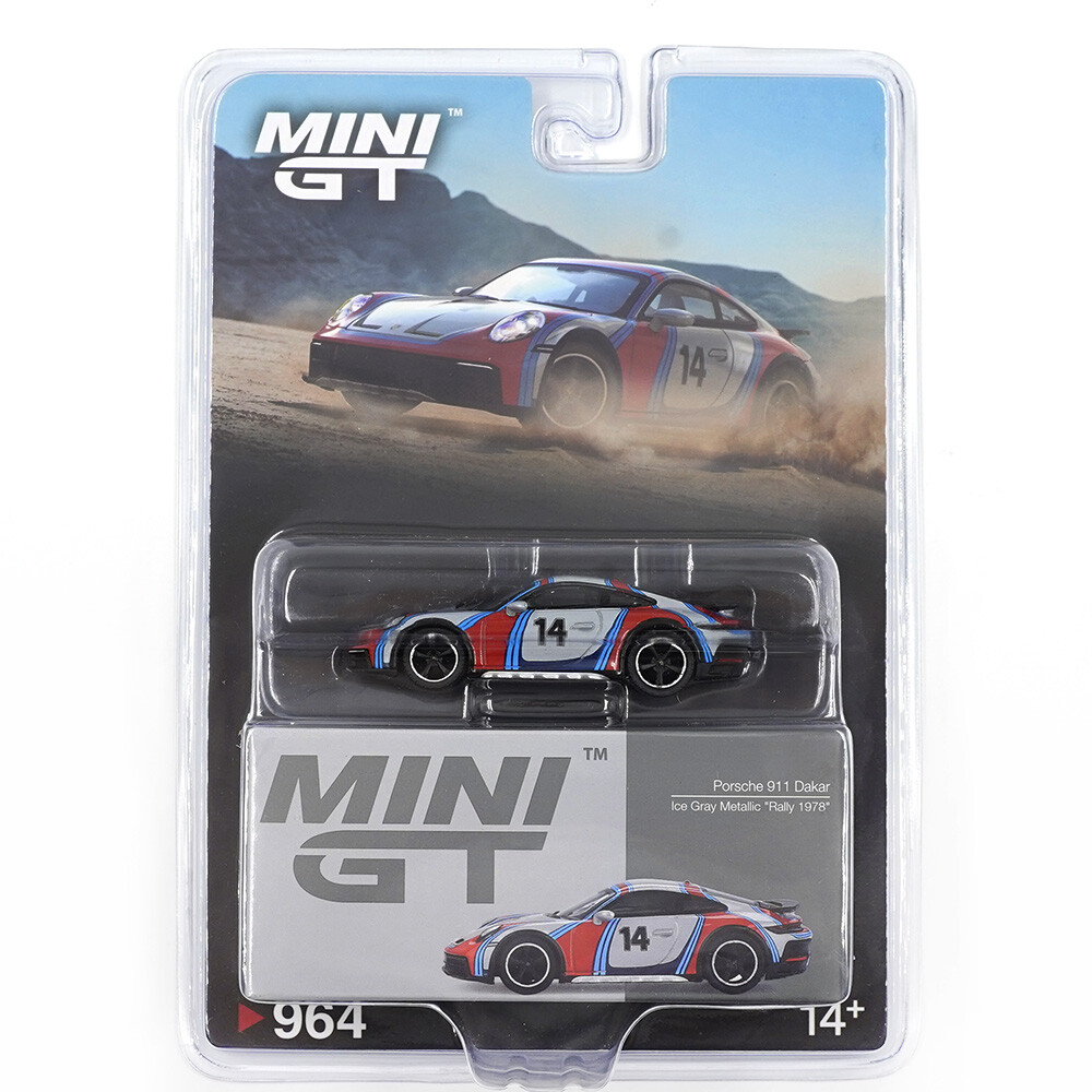 Mini GT 1/64 Porsche 911 Dakar Ice Grey Metallic 