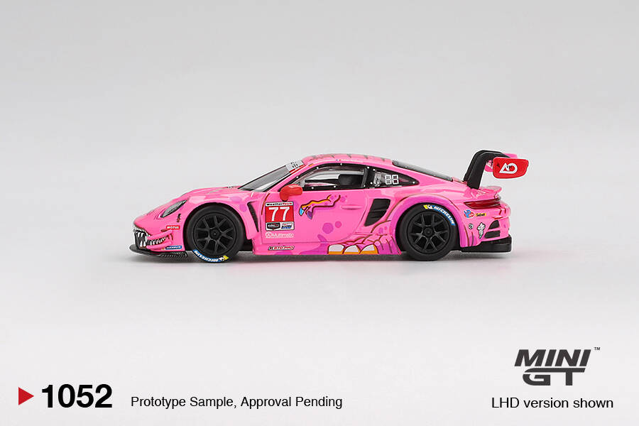 Mini GT 1/64 Porsche 911 GT3 R AO Racing 2024 IMSA ROAD AMERICA MGT01052