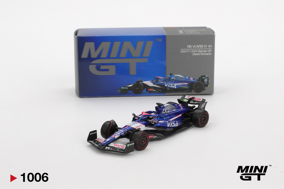 Mini GT 1/64 RB VCARB 01 Daniel Ricciardo 2024 F1 2024 Bahrain GP MGT01006 - Thumbnail