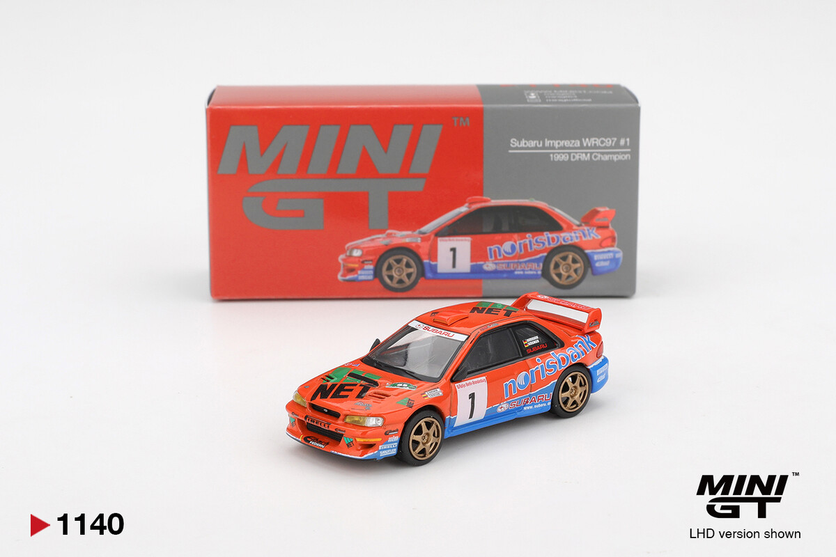 Mini GT 1/64 Subaru Impreza WRC97 #1 1999 DRM Champion MGT01140 - Thumbnail
