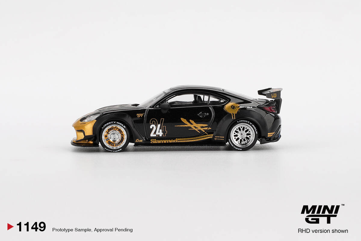 Mini GT 1/64 Toyota GR86 LB-Nation Black/Gold MGT01149