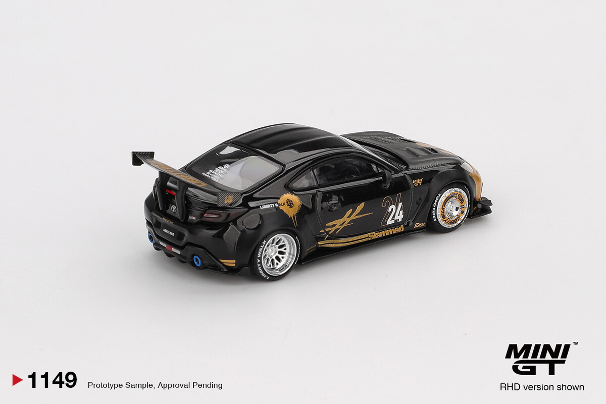 Mini GT 1/64 Toyota GR86 LB-Nation Black/Gold MGT01149 - Thumbnail