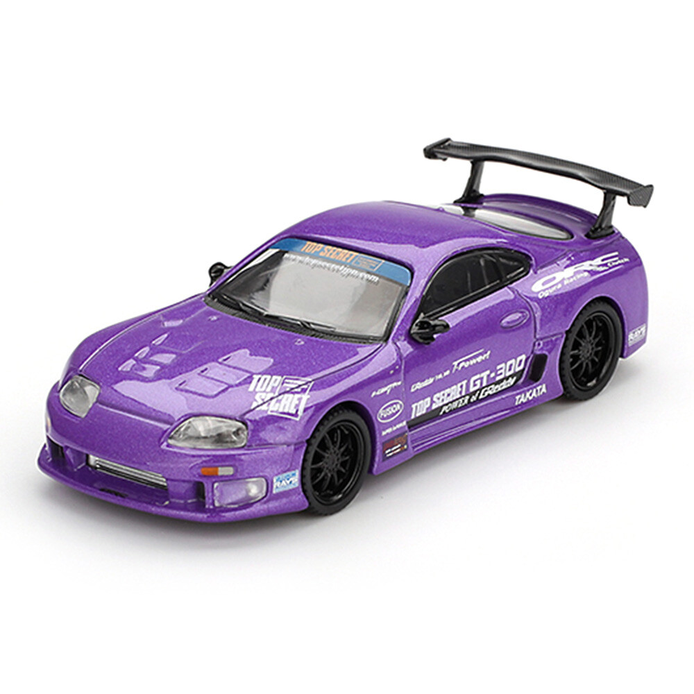 Mini GT 1/64 Toyota Supra (A80) Top Secret GT-300 Top Secret Purple - Blister Paket MGT01067-BL - Thumbnail