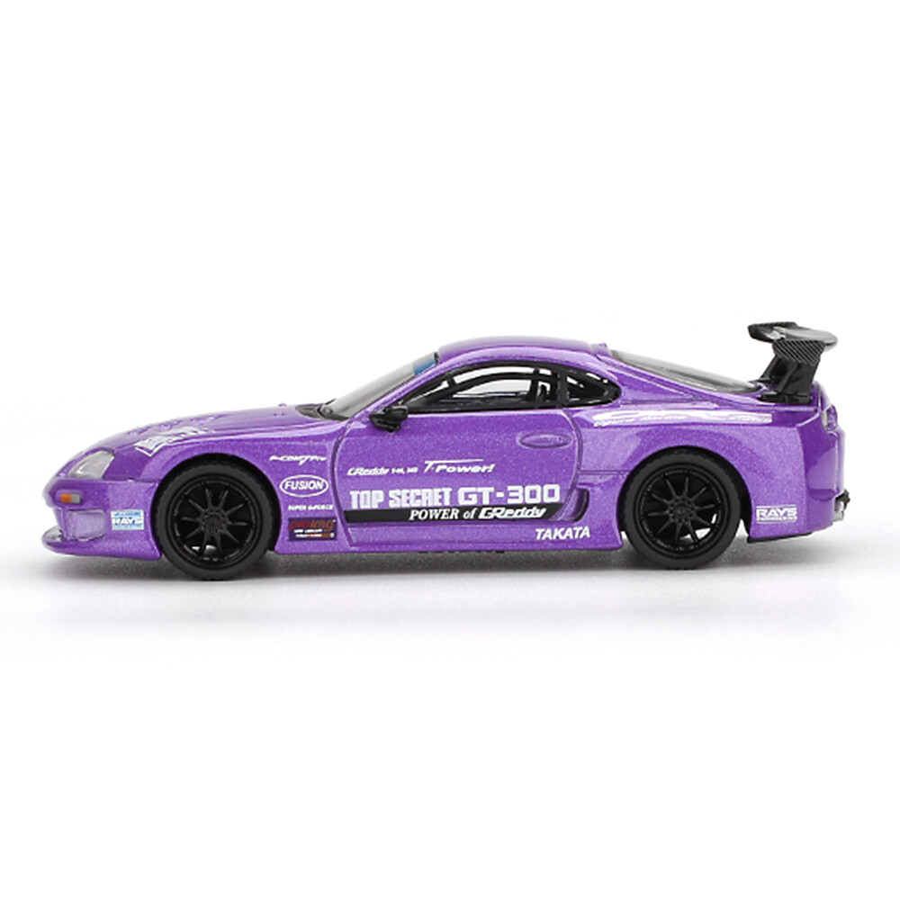 Mini GT 1/64 Toyota Supra (A80) Top Secret GT-300 Top Secret Purple - Blister Paket MGT01067-BL - Thumbnail