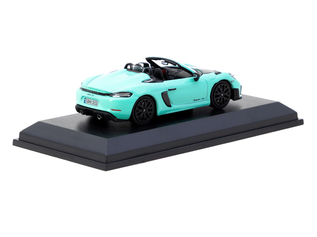 Minichamps X Tarmac Works 1/64 Porsche 718 Spyder RS Mint Green - COLLAB64 T64MC-008-MG - Thumbnail
