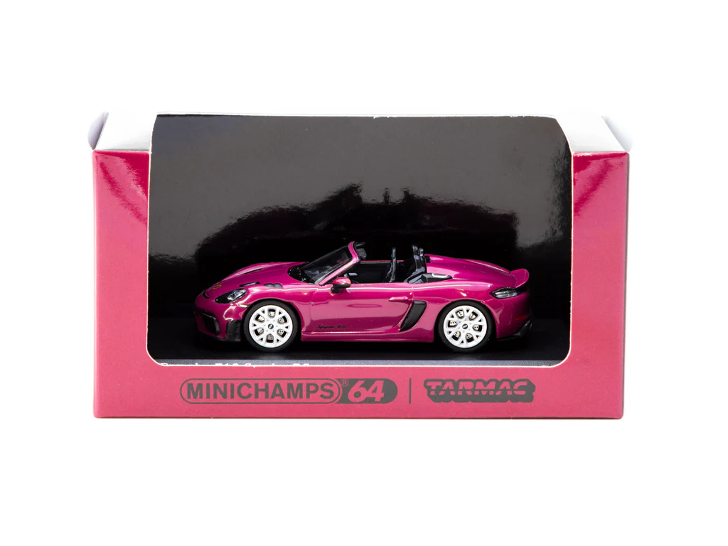 Minichamps X Tarmac Works 1/64 Porsche 718 Spyder RS Ruby Star Neo - COLLAB64 T64MC-008-RS