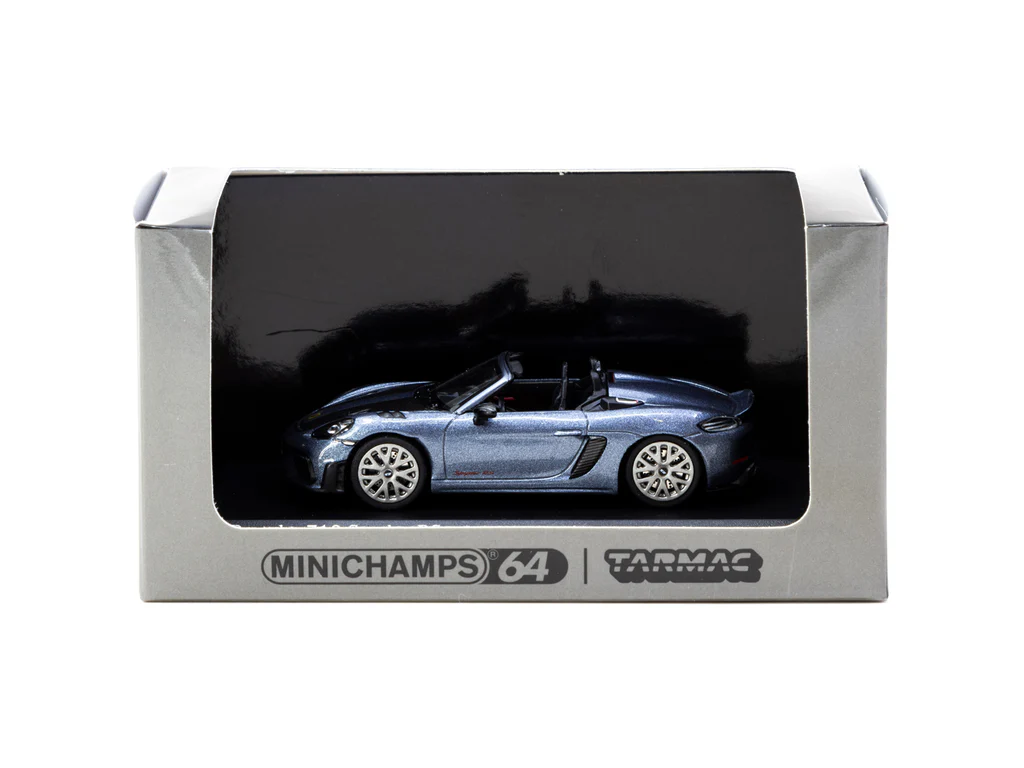 Minichamps X Tarmac Works 1/64 Porsche 718 Spyder RS Vanadium Grey Metallic - COLLAB64 T64MC-008-VG