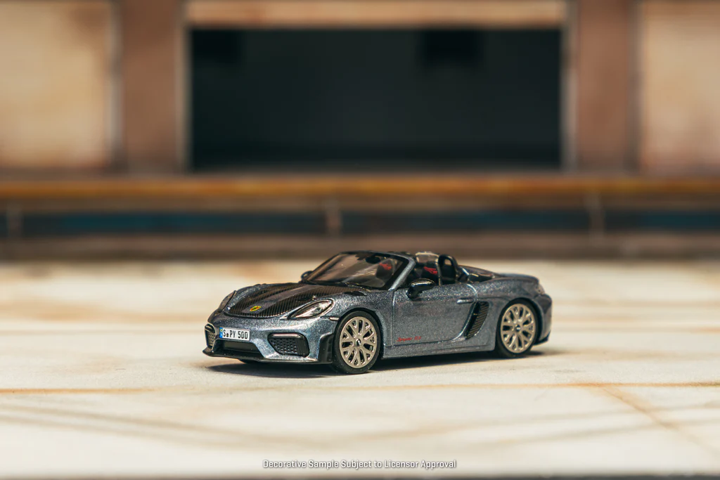 Minichamps X Tarmac Works 1/64 Porsche 718 Spyder RS Vanadium Grey Metallic - COLLAB64 T64MC-008-VG