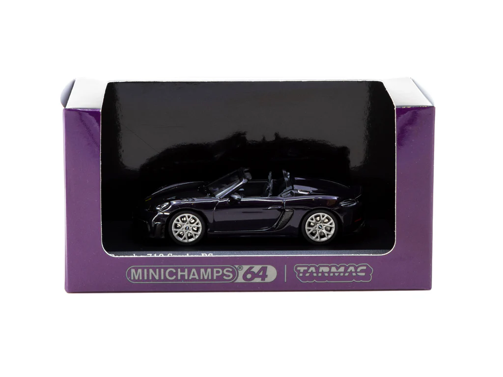 Minichamps X Tarmac Works 1/64 Porsche 718 Spyder RS Viola Metallic - COLLAB64 T64MC-008-VM