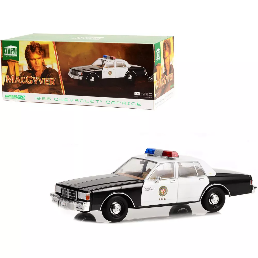Greenlight 1:18 Artisan Collection - MacGyver (1985-92 TV Series) - 1986 Chevrolet Caprice - Los Angeles Police Department (LAPD) 19126