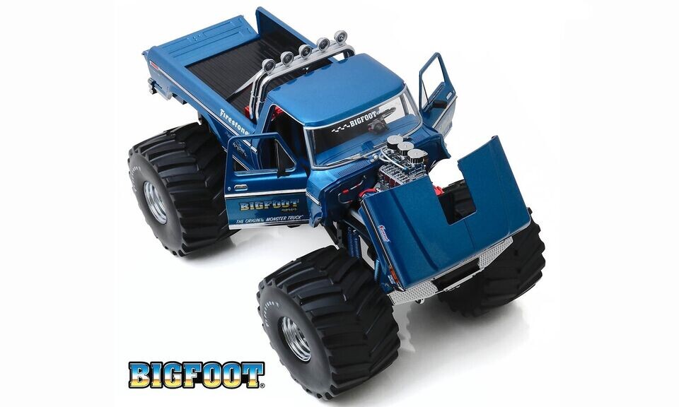 Greenlight 1/18 Kings of Crunch - Bigfoot #1 - 1974 Ford F-250 Monster Truck with 66-Inch Tires 13541 - Thumbnail