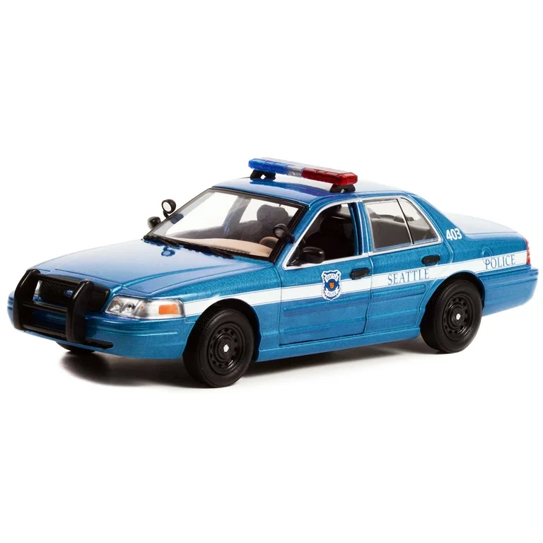 Greenlight 1/24 Hot Pursuit Series 7 -Seattle Police - Seattle, Washington - 2001 Ford Crown Victoria Police Interceptor 85570-A - Thumbnail