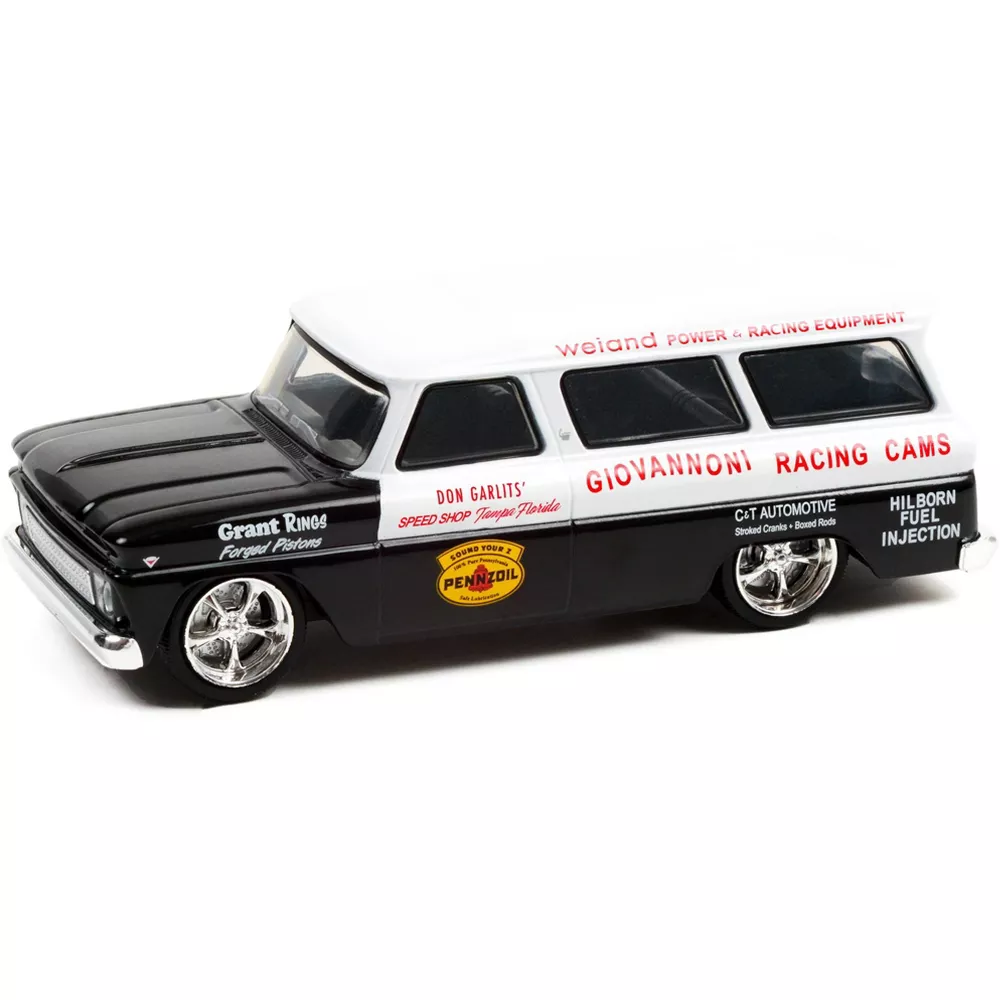 Greenlight 1:43 1966 Chevy Suburban - Don Garlits’ Speed Shop Tampa Florida 86347 - Thumbnail