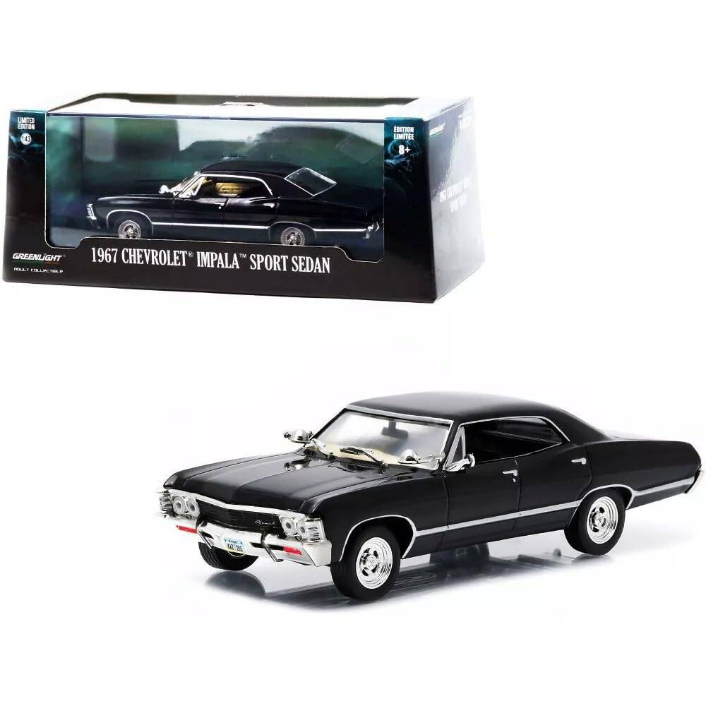 Greenlight 1:43 1967 Chevrolet Impala Sport Sedan - Tuxedo Black 86443