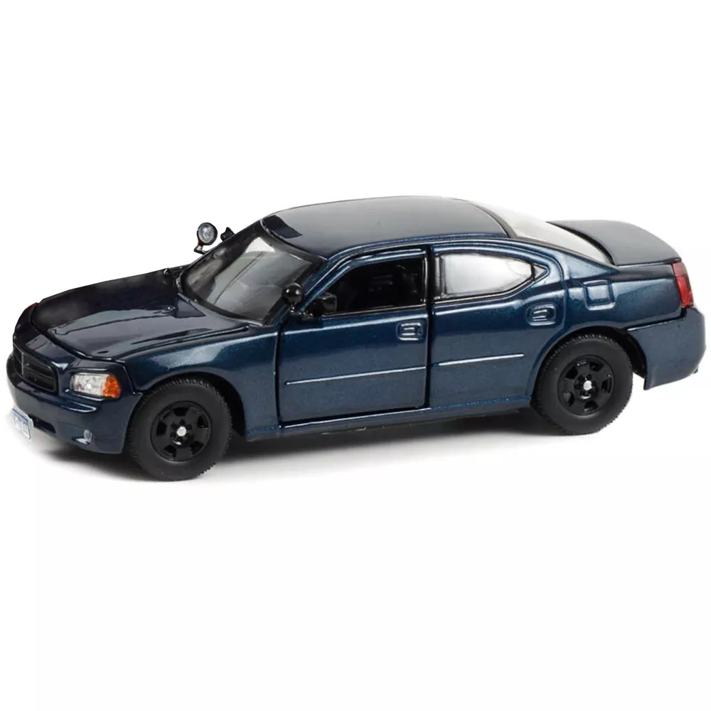 Greenlight 1:43 Castle (2009-16 TV Series) - Detective Kate Beckett's 2006 Dodge Charger - Midnight Blue Pearlcoat 86604 - Thumbnail
