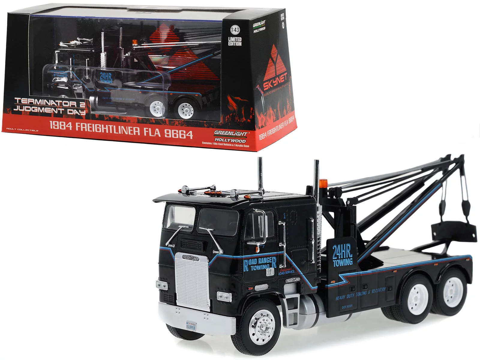 Greenlight 1:43 Terminator 2: Judgment Day (1991) - 1984 Freightliner FLA 9664 86627 - Thumbnail