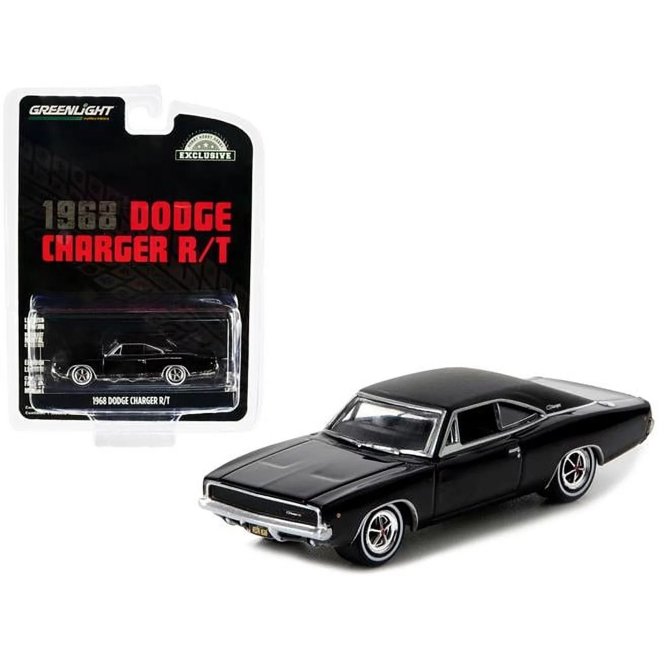 Greenlight 1/64 1968 Dodge Charger R/T - Black 44724