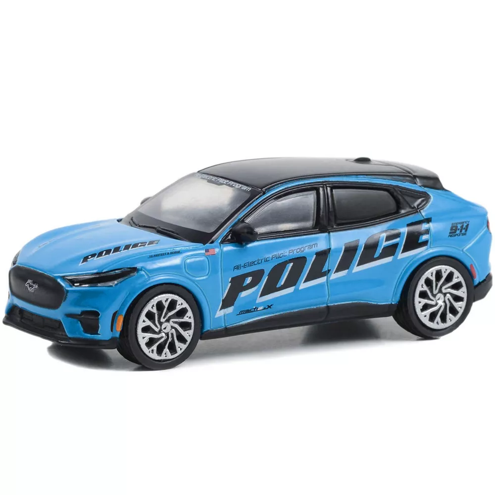 Greenlight 1/64 2022 Ford Mustang Mach-E Police GT Performance Edition - All-Electric Pilot Program Pilot Vehicle 30429 - Thumbnail