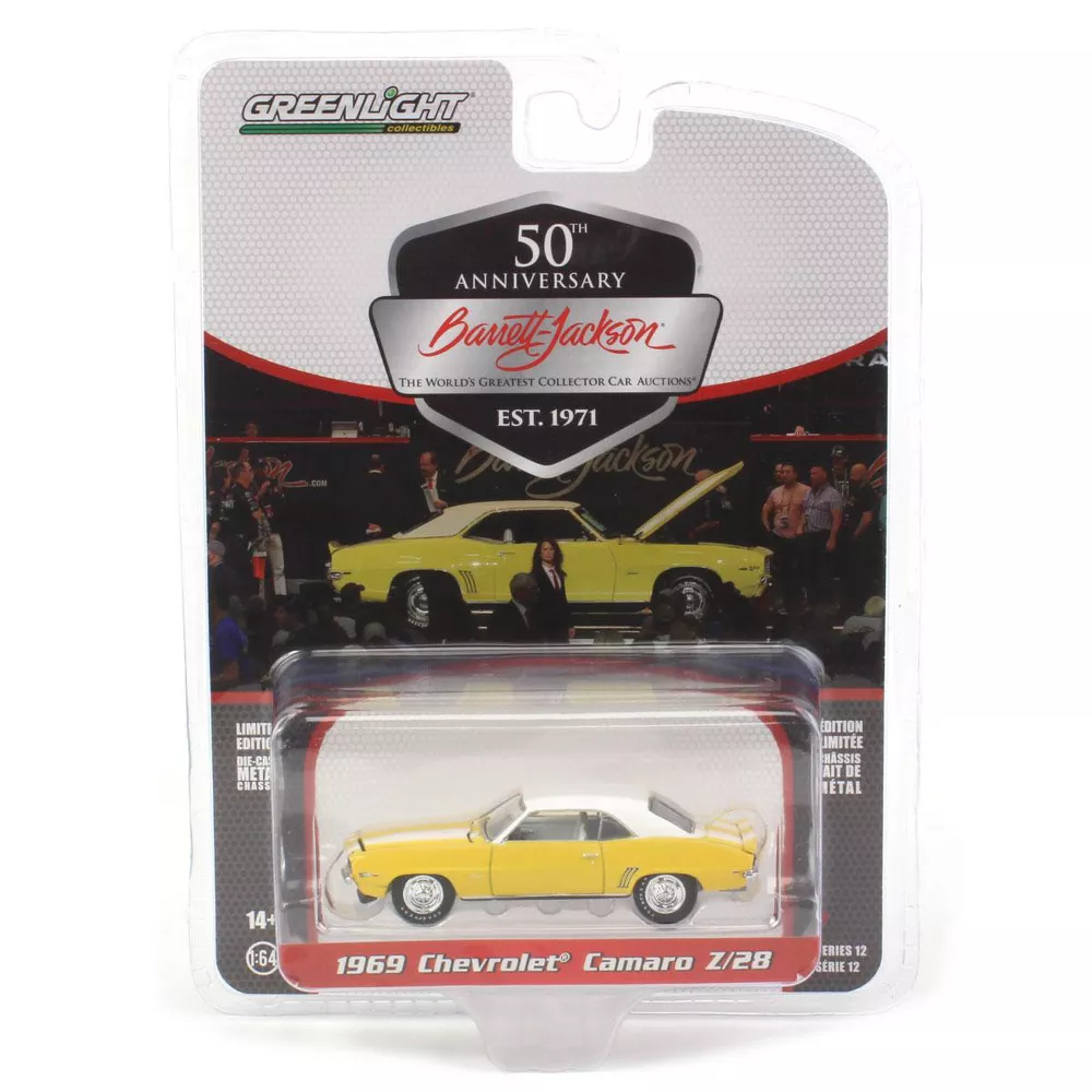 Greenlight 1/64 Barrett-Jackson 'Scottsdale Edition' Series 12- 1969 Chevrolet Camaro Z/28 37290-D - Thumbnail
