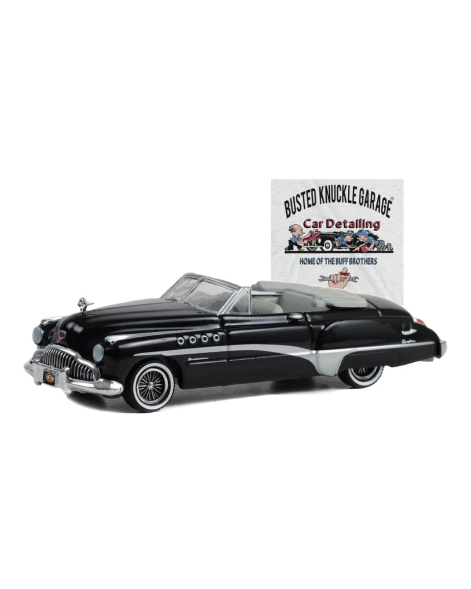 Greenlight 1/64 Busted Knuckle Garage Series 2- 1949 Buick Roadmaster Rivera Convertible “Busted Knuckle Garage Car Detailing” 39120-A - Thumbnail