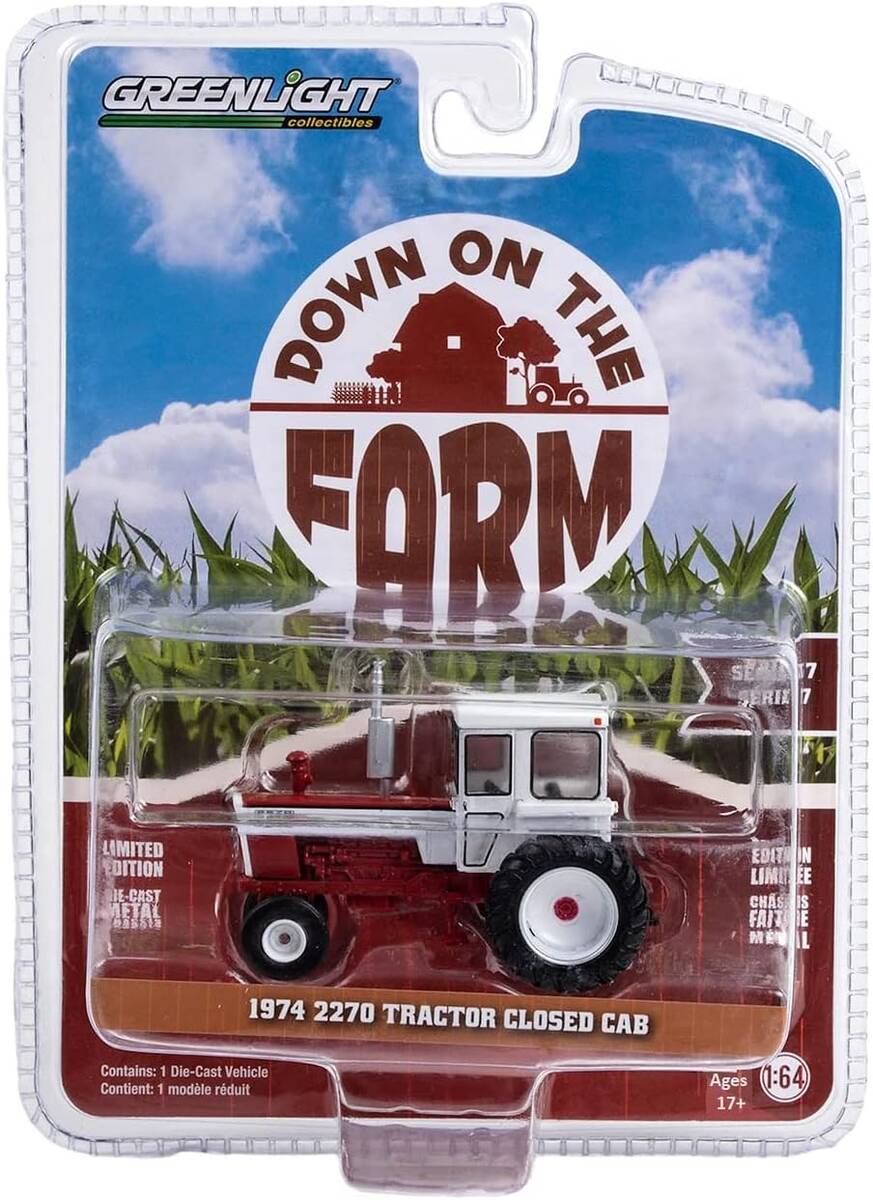 Greenlight 1/64 Down on the Farm Series 7- 1974 2270 Tractor Closed Cab 48070-C