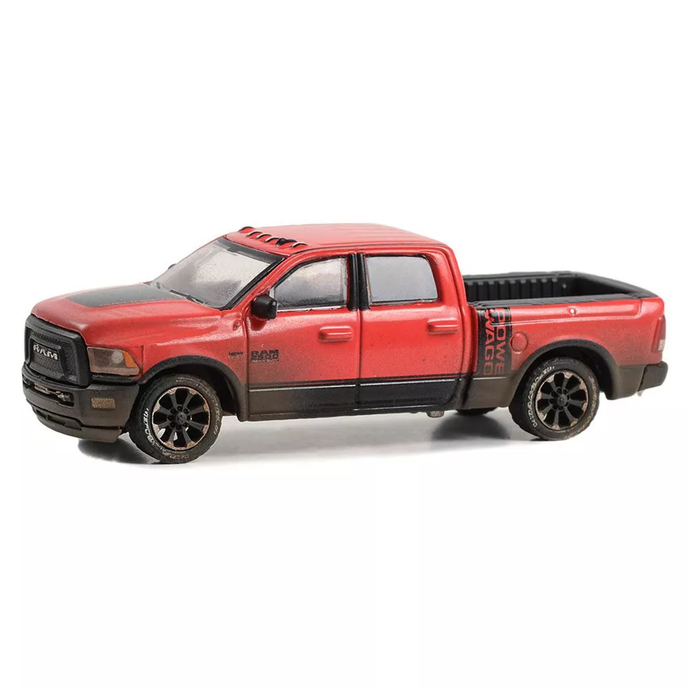 Greenlight 1/64 Down on the Farm Series 8 - 2017 Ram 2500 Power Wagon - Red with Mud Splatter 48080-E - Thumbnail