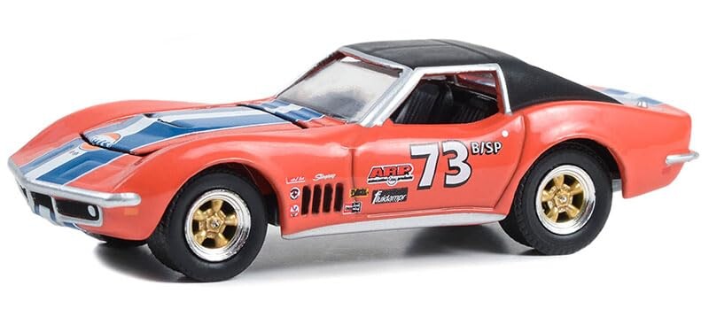 Greenlight 1/64 Gulf Oil Special Edition Series 1- 1969 Chevy Corvette #73 41135-B - Thumbnail