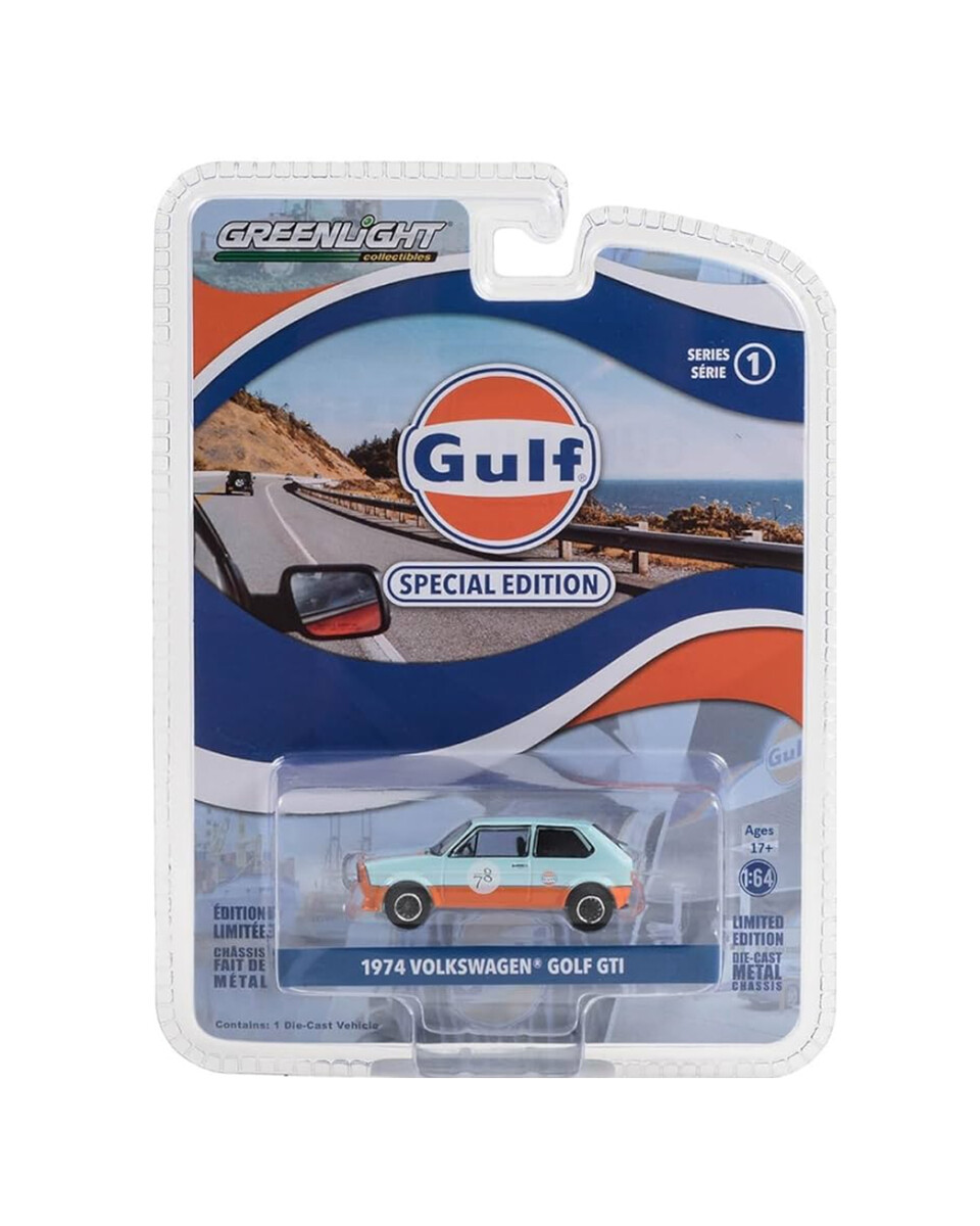 Greenlight 1/64 Gulf Oil Special Edition Series 1- 1974 Vee Dub Golf GTI Widebody #78 41135-D - Thumbnail