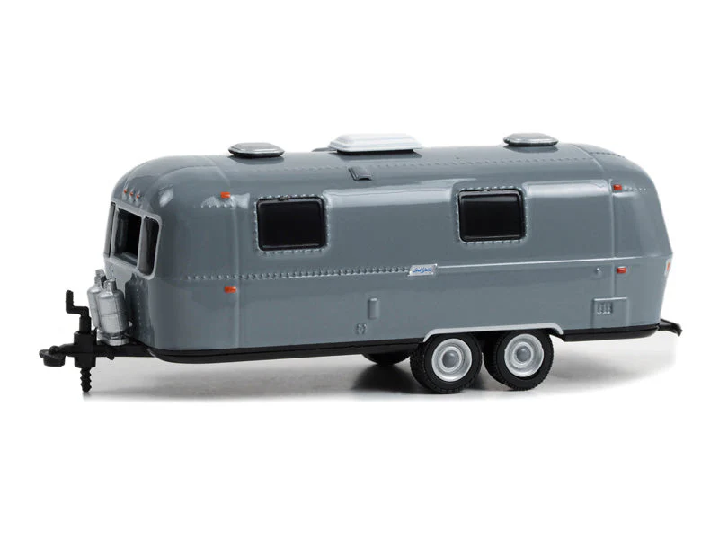 Greenlight 1/64 Hitched Homes Series 14 - 1971 Airstream Double-Axle Land Yacht Safari - Custom Painted Gray Solid Pack 34140-D - Thumbnail