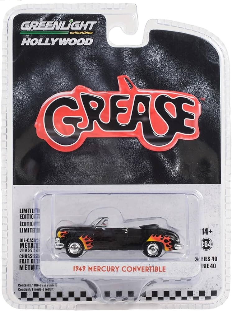 Greenlight 1/64 Hollywood Series 40- Grease (1978) - 1949 Mercury Convertible 62010-B - Thumbnail