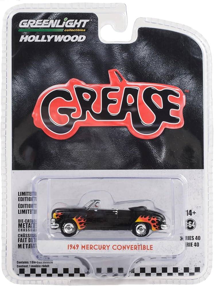 Greenlight 1/64 Hollywood Series 40- Grease (1978) - 1949 Mercury Convertible 62010-B