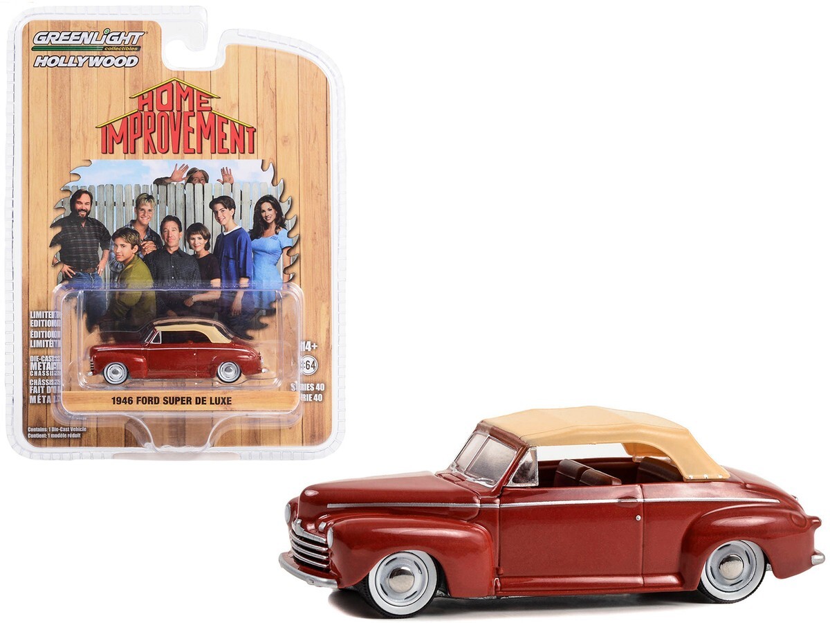 Greenlight 1/64 Hollywood Series 40- Home Improvement (1991-99 TV Series) - 1946 Ford Super DeLuxe Convertible 62010-C - Thumbnail