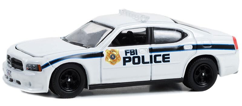 Greenlight 1/64 Hot Pursuit Special Edition - FBI Police 2008 Dodge Charger Police Pursuit 43025-B - Thumbnail