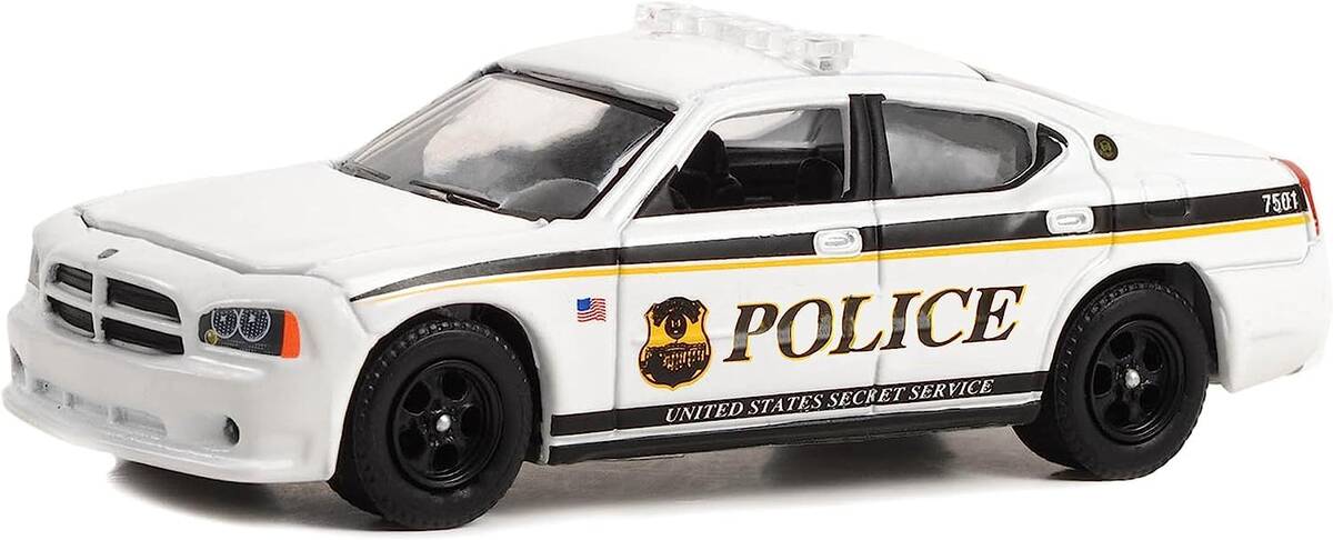 Greenlight 1/64 Hot Pursuit Special Edition - United States Secret Service Police Assortment - 2010 Dodge Charger Pursuit 43015-C