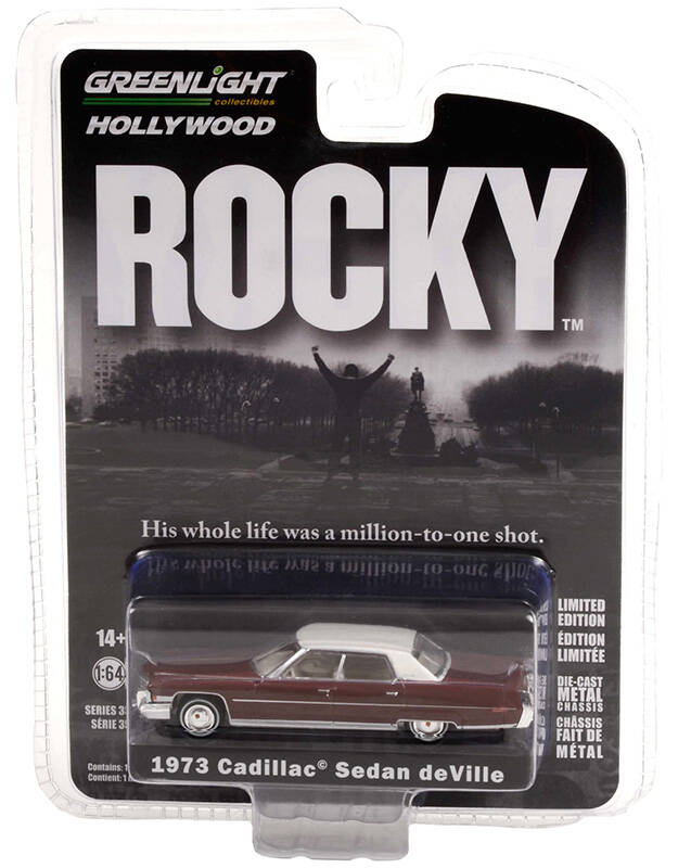 Greenlight 1/64 Rocky (1976) - 1973 Cadillac Sedan deVille Solid Pack 44950-A
