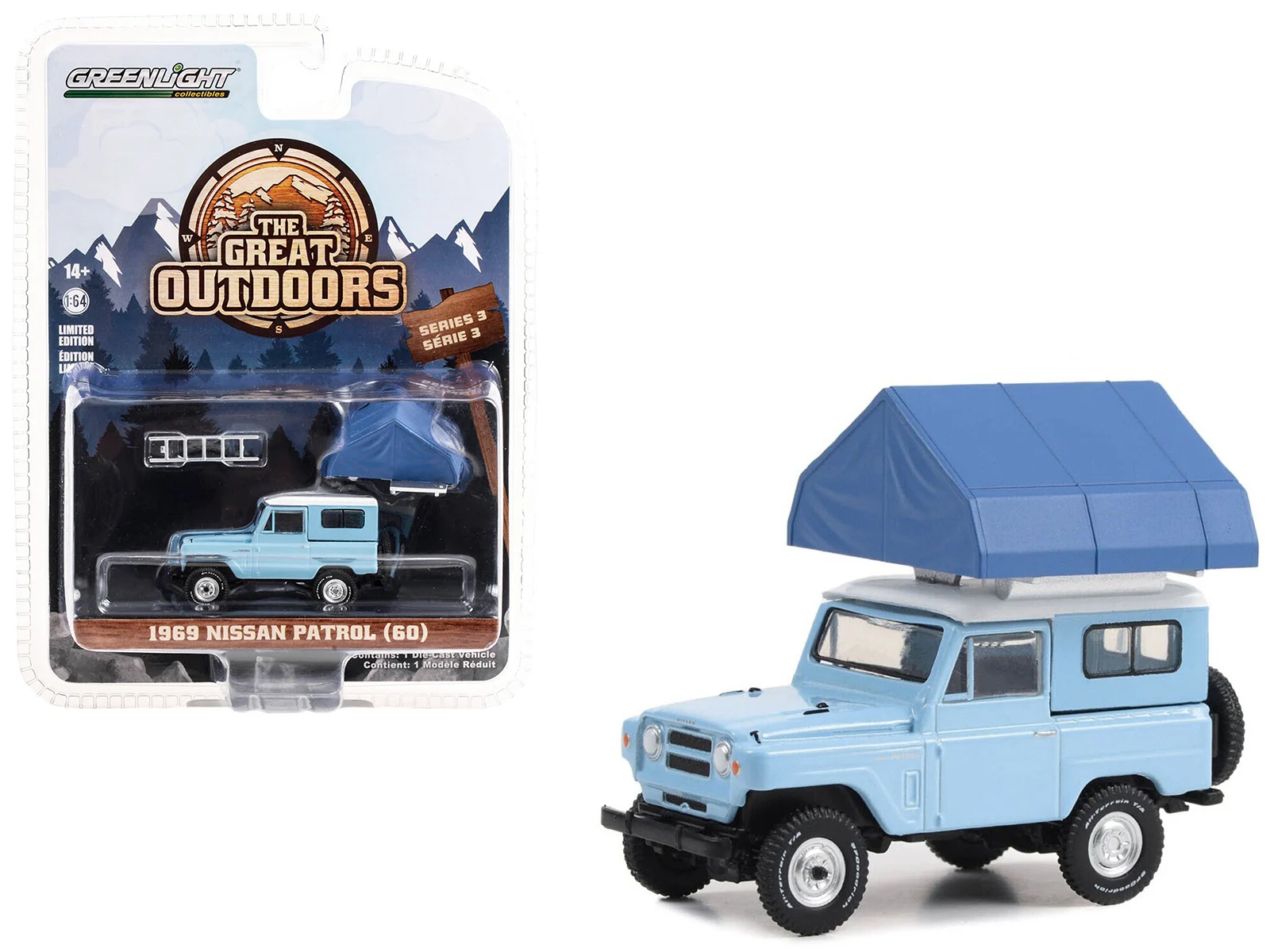 Greenlight 1/64 The Great Outdoors Series 3- 1969 Nissan Patrol (60) 38050-A