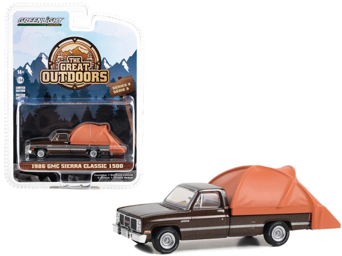Greenlight 1/64 The Great Outdoors Series 3- 1986 GMC Sierra Classic 1500 38050-D - Thumbnail
