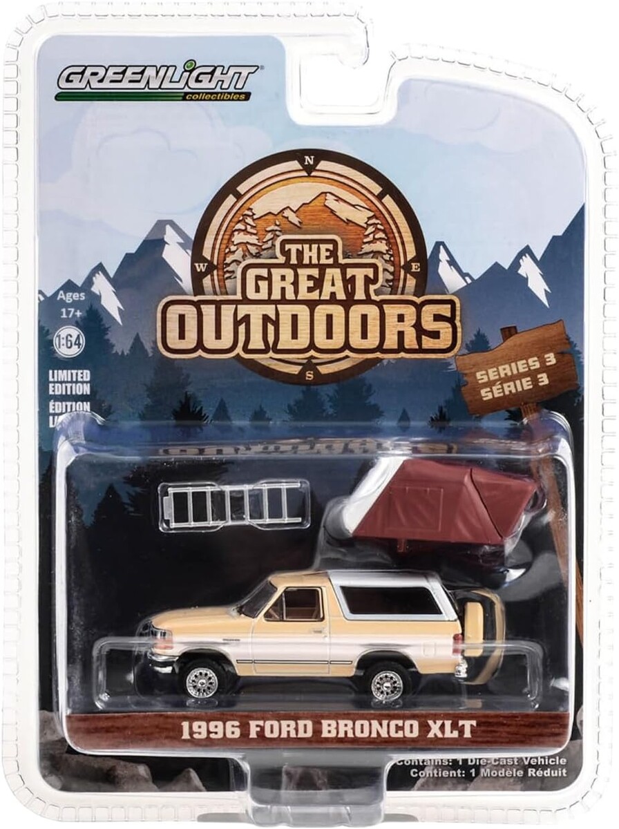 Greenlight 1/64 The Great Outdoors Series 3- 1996 Ford Bronco XLT 38050-F - Thumbnail