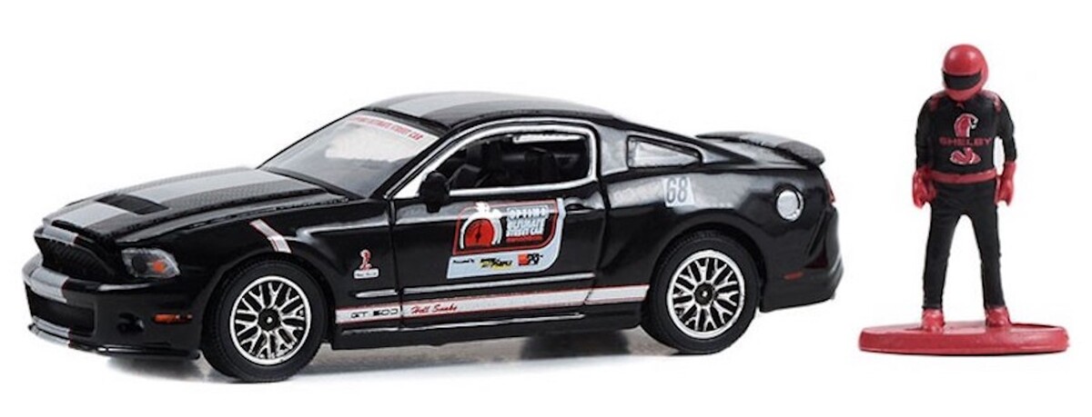 Greenlight 1/64 The Hobby Shop Series 15- 2010 Shelby GT500 #68 with Race Car Driver 97150-E - Thumbnail