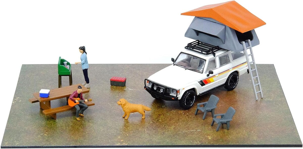 Inno - Inno 1/64 TOYOTA LAND CRUISER FJ60 Car Camping Diorama with Figures DIO64-002 Inno - Inno 1/64 TOYOTA LAND CRUISER FJ60 Car Camping Diorama with Figures DIO64-002