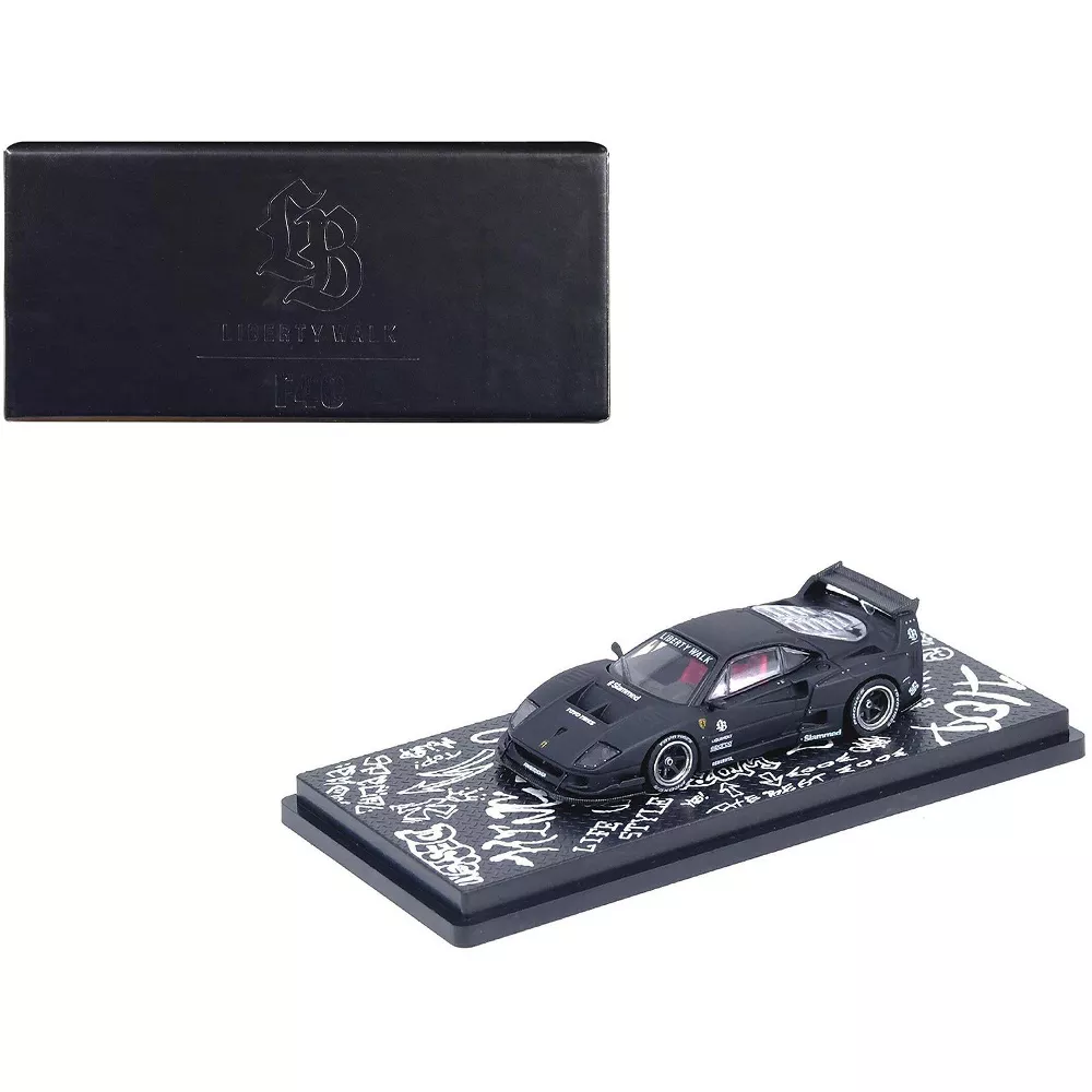 Inno 1/64 LBWK F40 Matte Black HONG KONG TOYCAR SALON 2023 SPECIAL EDITION - Thumbnail