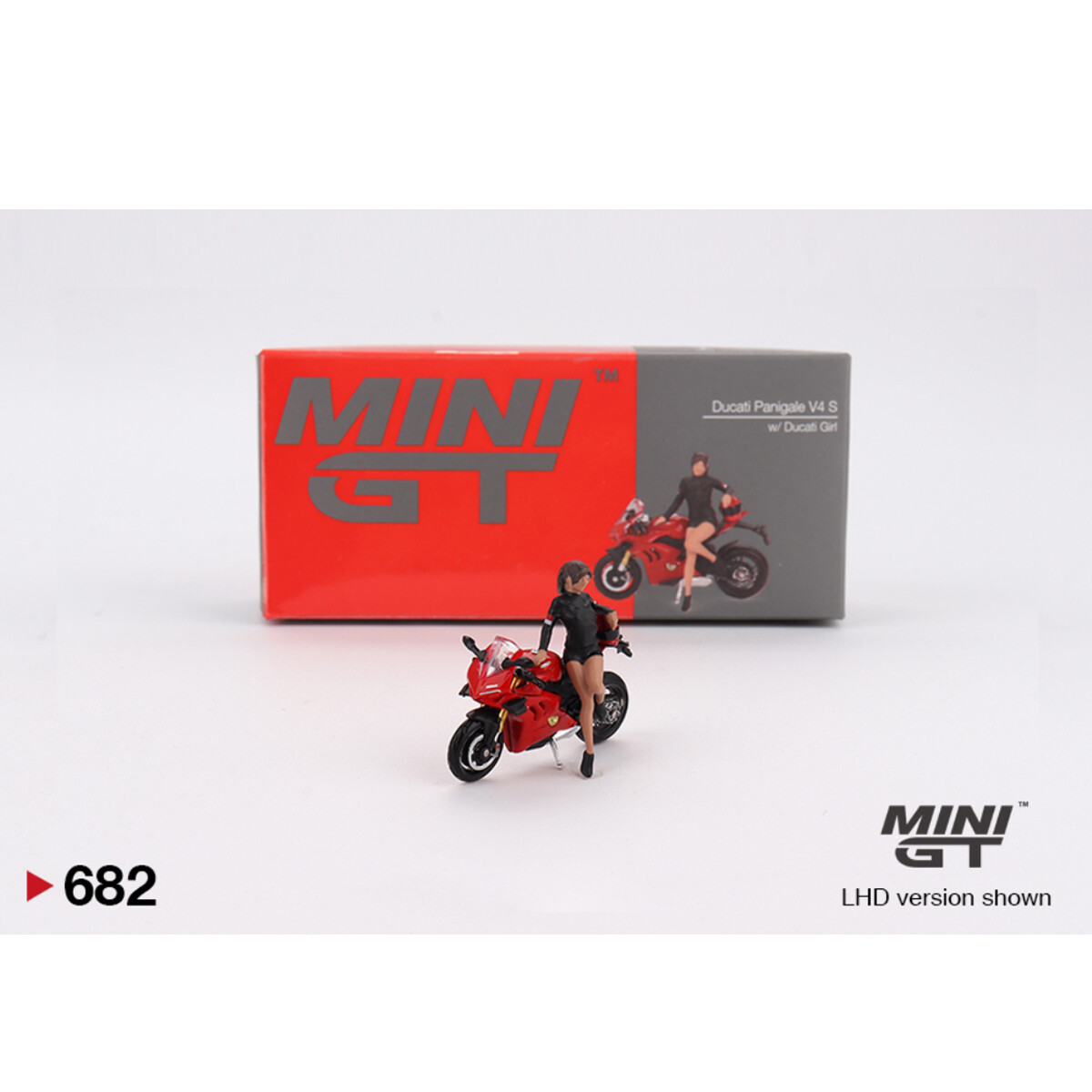 Mini GT - Mini GT 1/64 Ducati Panigale V4 S w/ Ducati Girl MGT00682