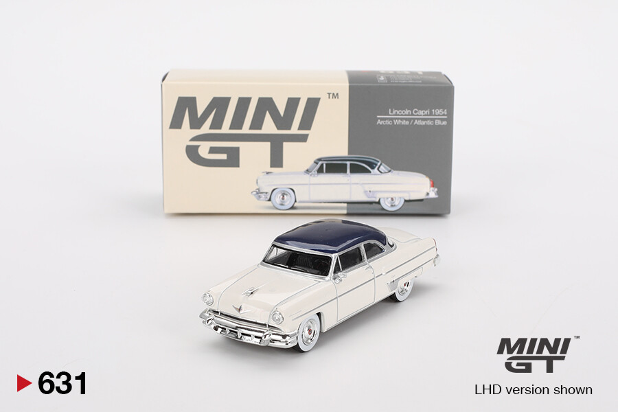 Mini GT - Mini GT 1/64 Lincoln Capri 1954 Arctic White / Atlantic Blue MGT00631