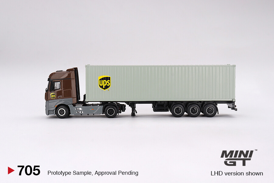 Mini GT - Mini GT 1/64 Mercedes-Benz Actros w/ 40 Ft Container  Mini GT - Mini GT 1/64 Mercedes-Benz Actros w/ 40 Ft Container