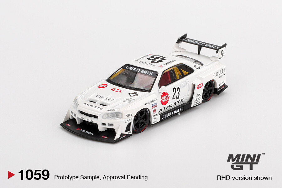 Mini GT - (ÖN SATIŞ) Mini GT 1/64 Nissan LB-ER34 Super Silhouette ATHLETE/COLLET MGT01059