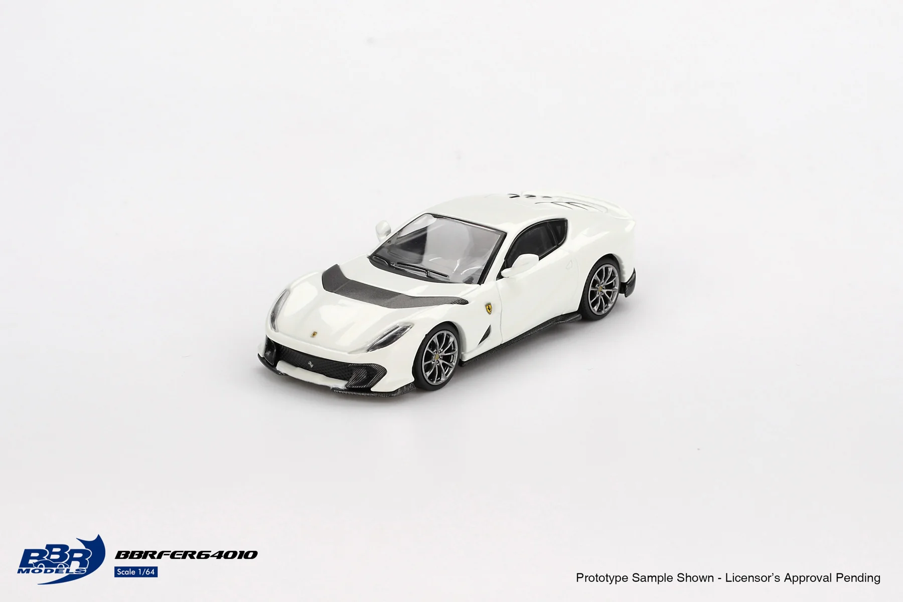 Mini GT - (ÖN SATIŞ) Mini GT 1/64 BBR Ferrari 812 Competizione Bianco Avus BBRFER64010